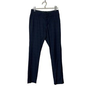 Zara women’s menswear twill look plaid pants trousers 30